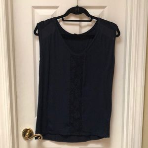Navy knit top
